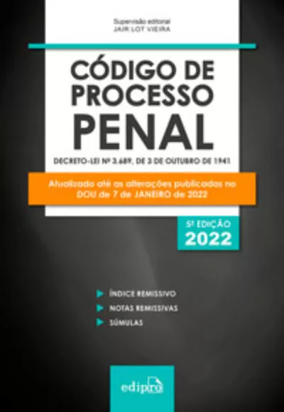 Código de Processo Penal 2022: mini